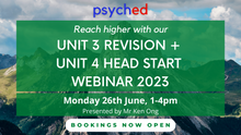 Load image into Gallery viewer, Reach higher with our Unit 3 Revision + Unit 4 Head Start Webinar - bookings now open
